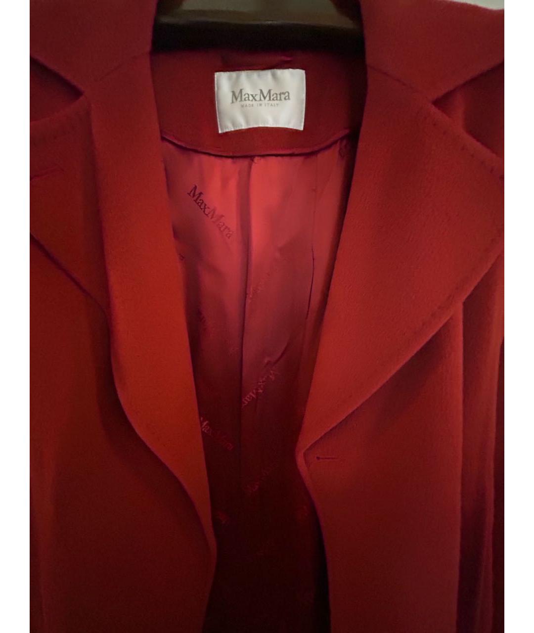 MAX MARA Красное шерстяное пальто, фото 3