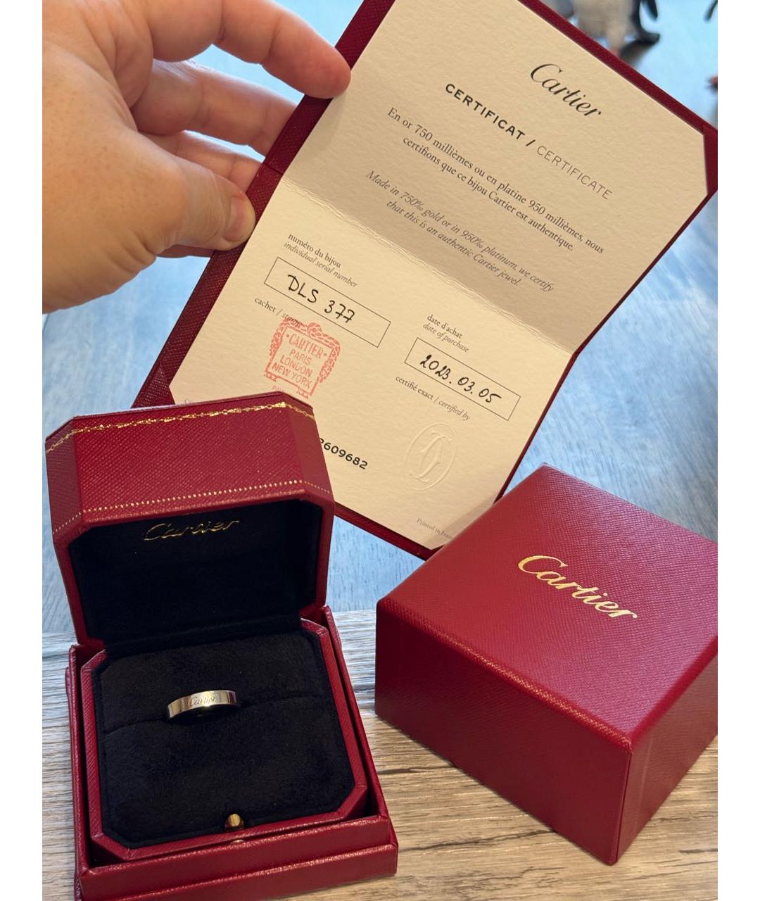 CARTIER Серебряное платиновое кольцо, фото 3