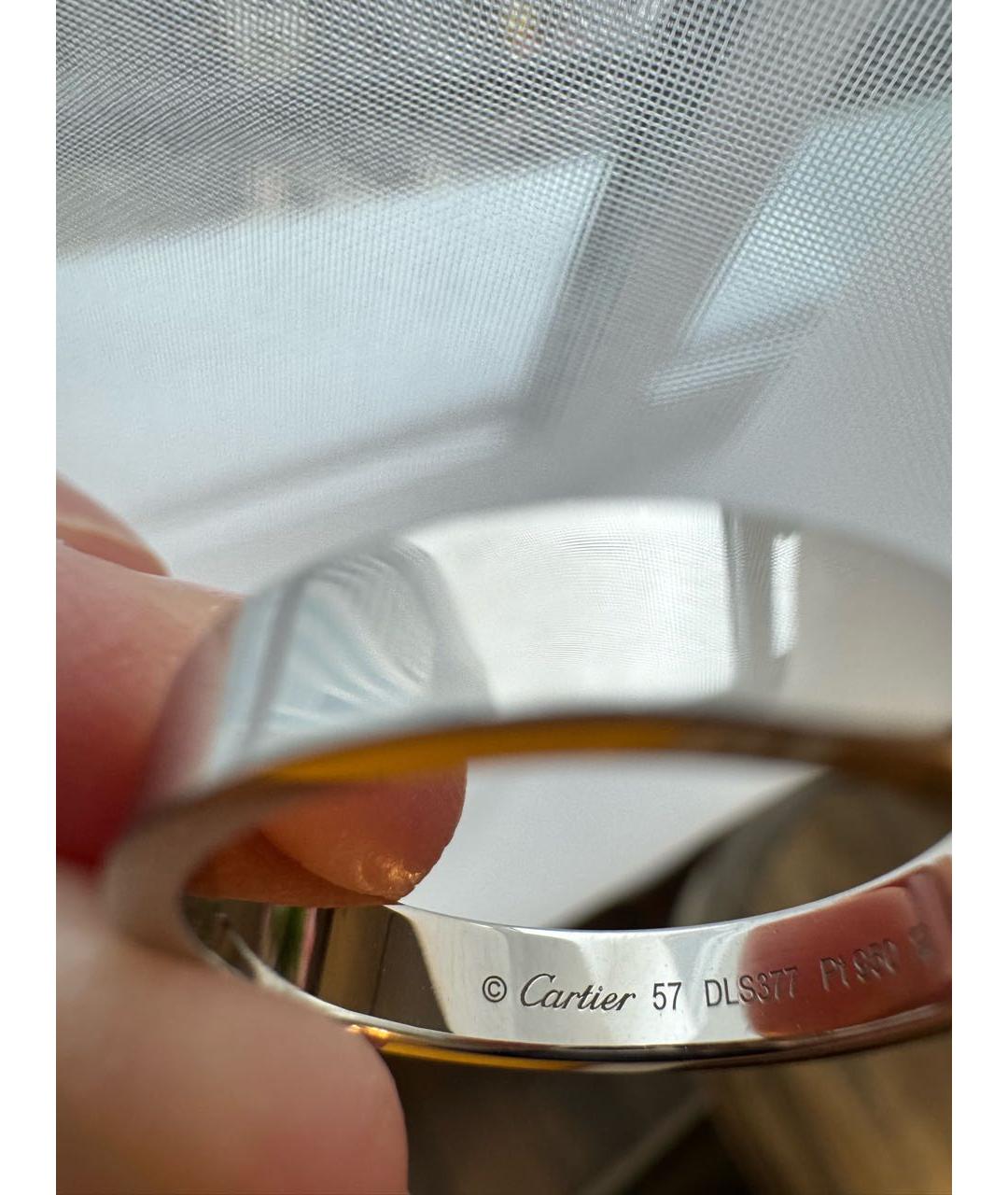 CARTIER Серебряное платиновое кольцо, фото 6
