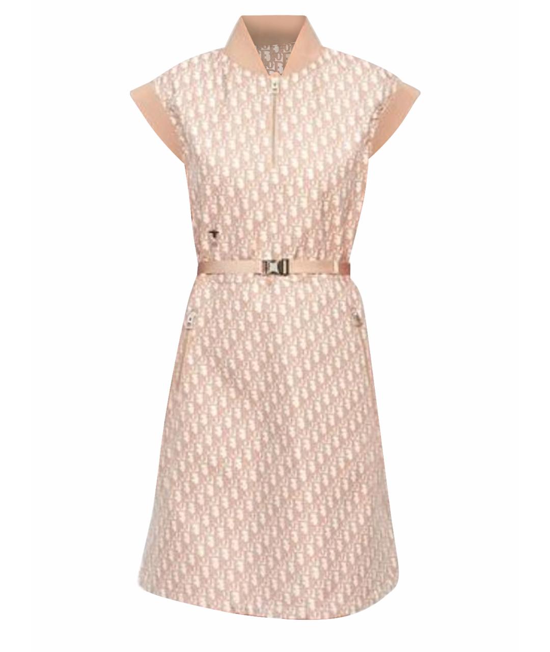 CHRISTIAN DIOR Бежевое полиэстеровое повседневное платье, фото 1
