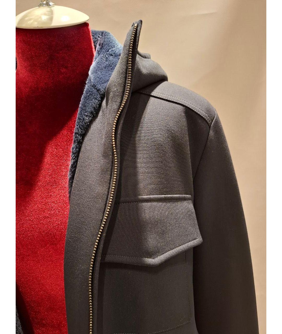 LORO PIANA Темно-синяя кашемировая парка, фото 4