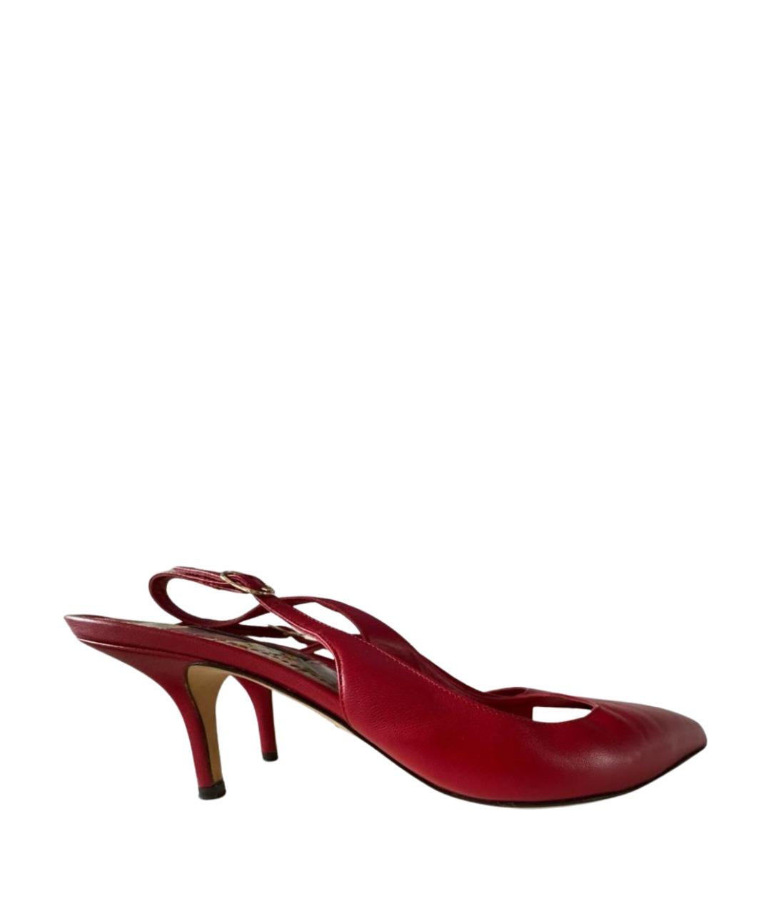 DOLCE&GABBANA Красные кожаные туфли, фото 1