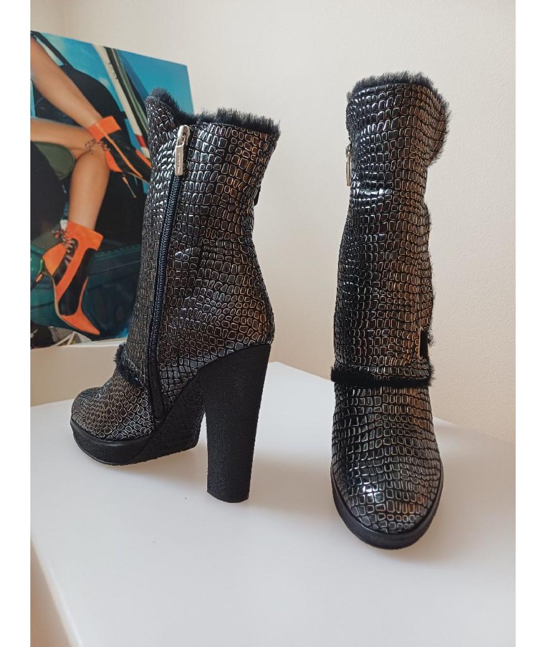 CASADEI Серебряные кожаные ботильоны, фото 4