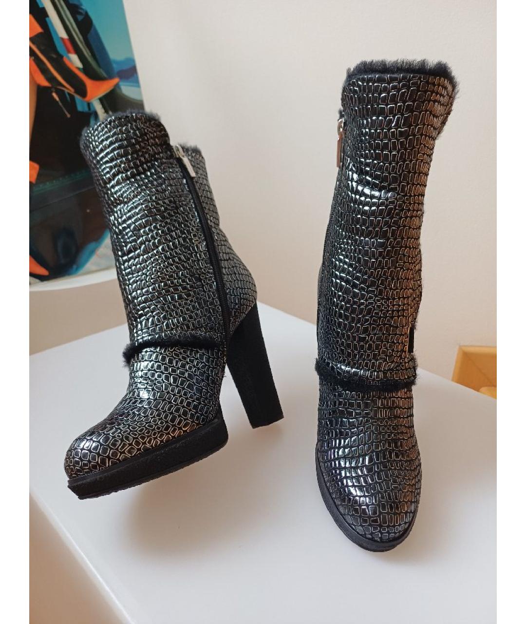 CASADEI Серебряные кожаные ботильоны, фото 5