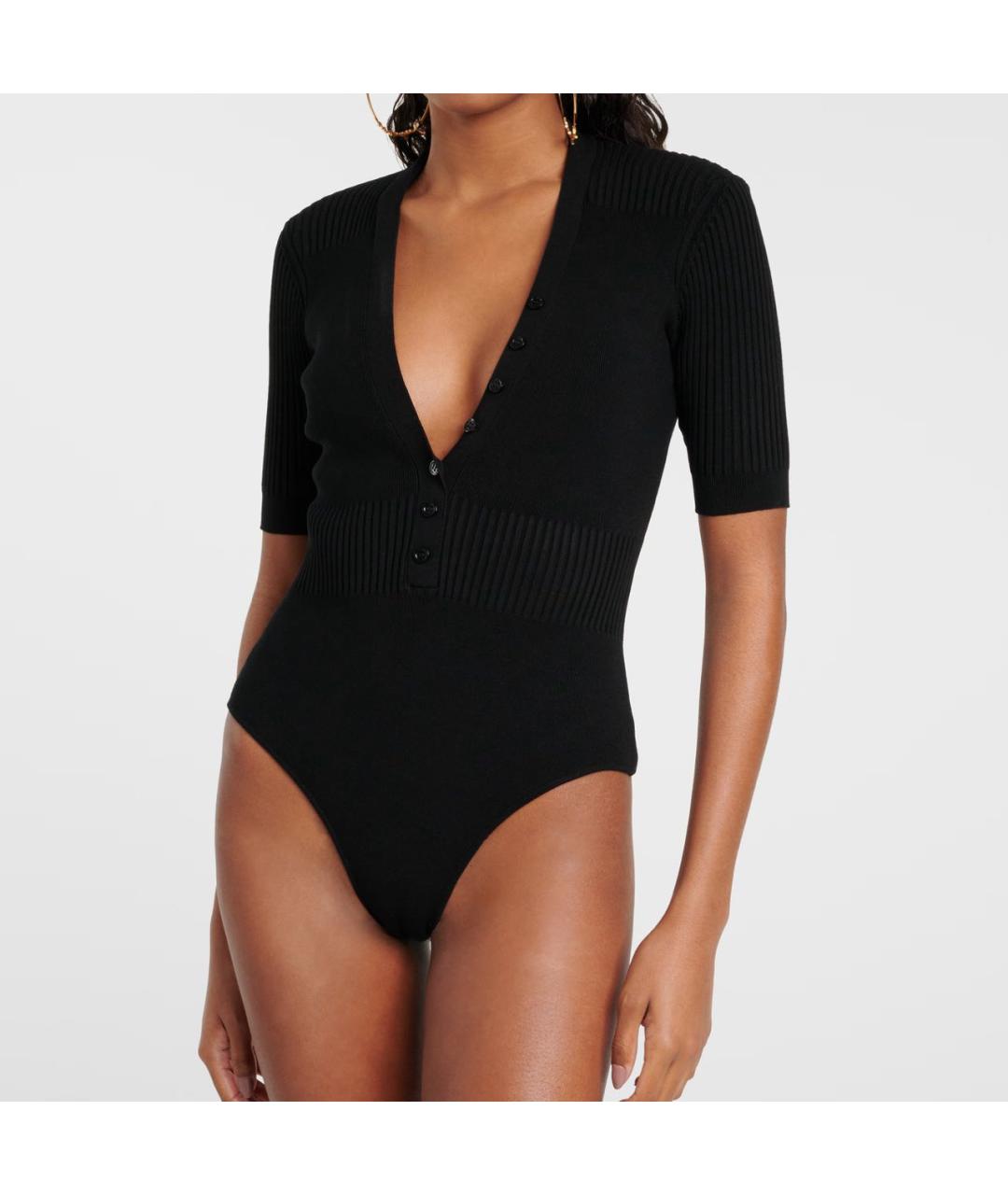 JACQUEMUS Черное вискозное боди, фото 5