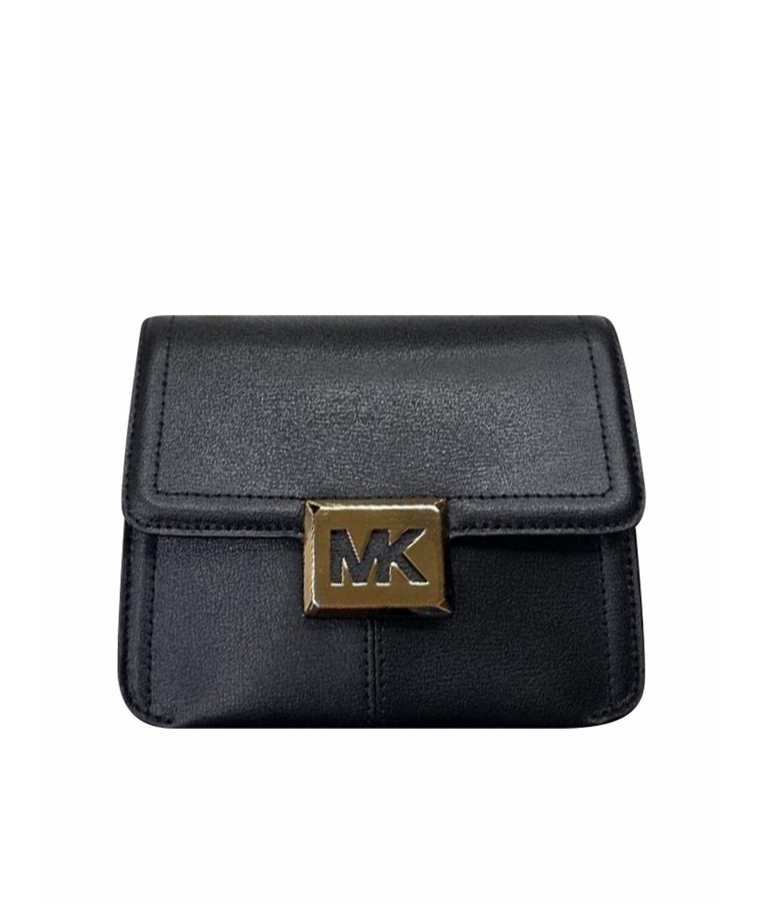 MICHAEL KORS Черная кожаная сумка через плечо, фото 1