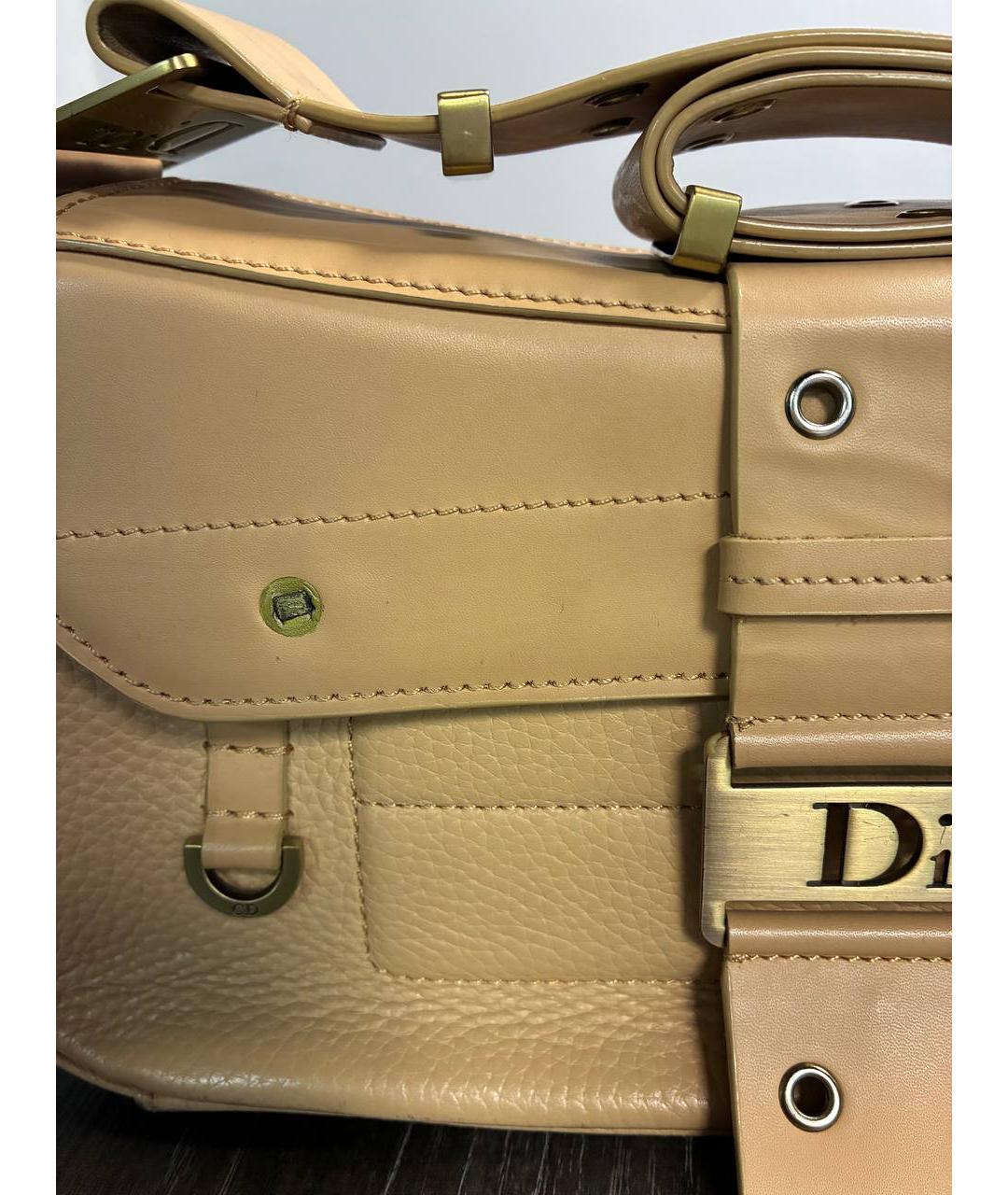 CHRISTIAN DIOR Желтая сумка с короткими ручками, фото 4