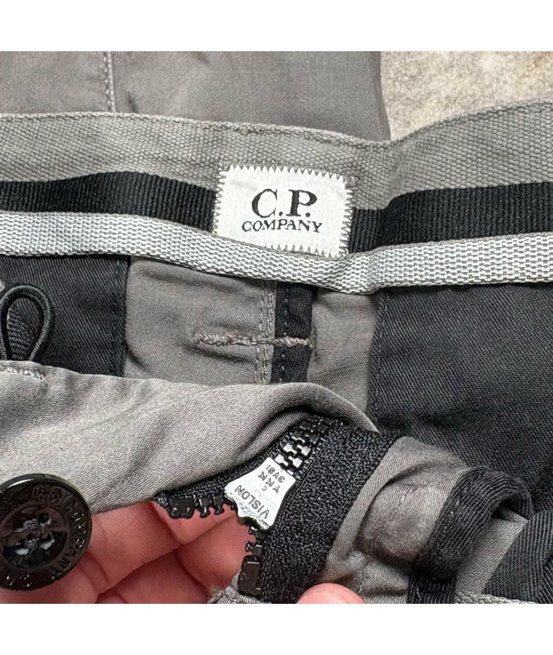 CP COMPANY Антрацитовые хлопковые повседневные брюки, фото 3