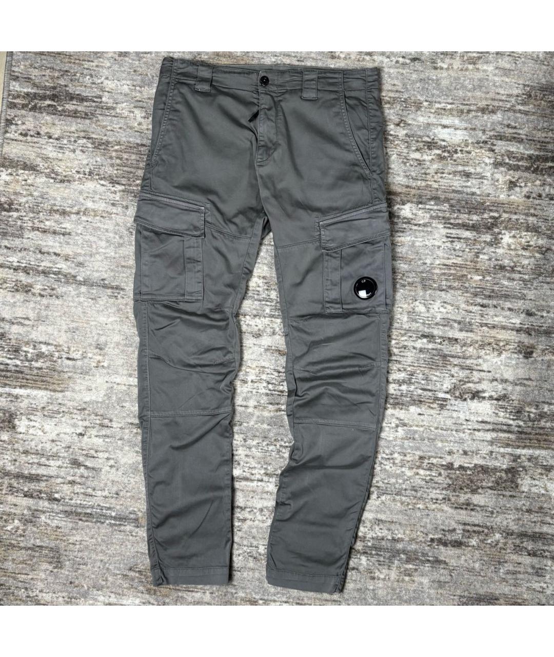 CP COMPANY Антрацитовые хлопковые повседневные брюки, фото 7
