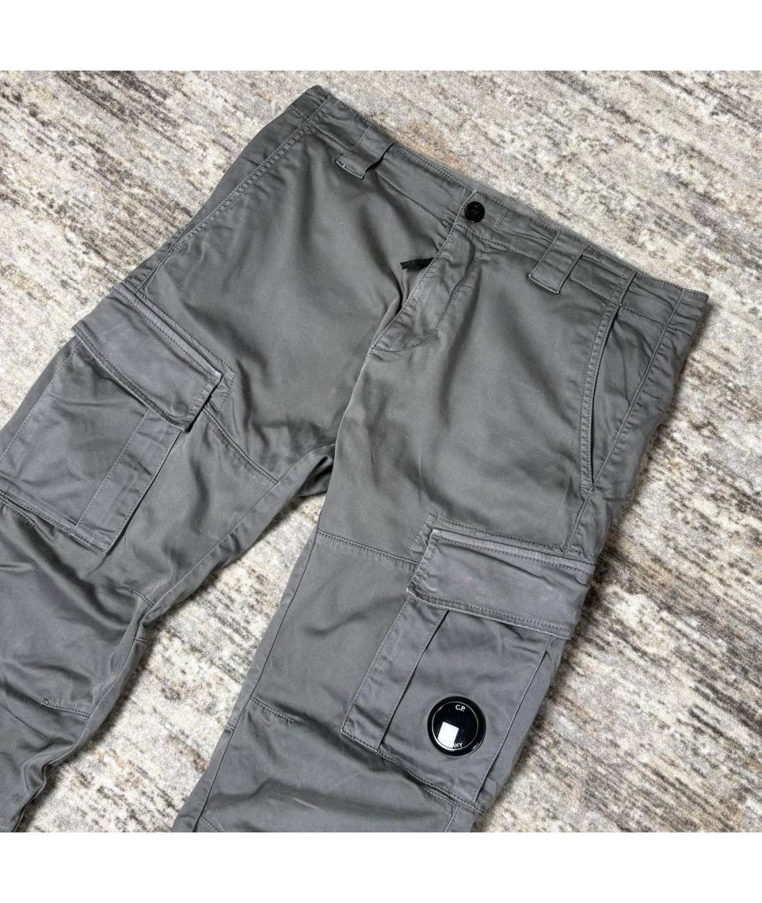 CP COMPANY Антрацитовые хлопковые повседневные брюки, фото 2