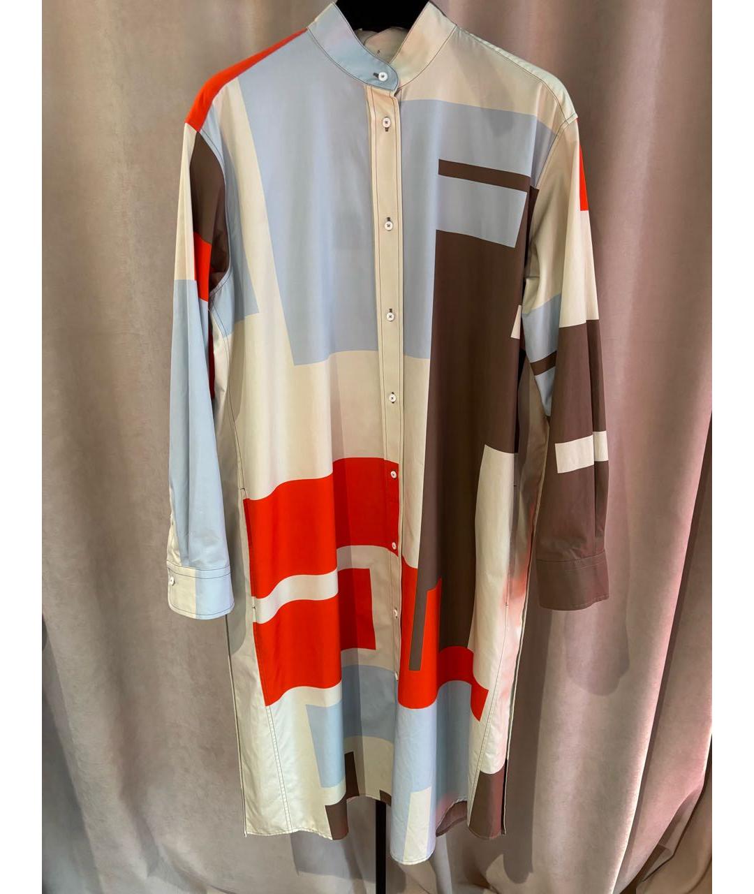 FENDI Мульти хлопковое повседневное платье, фото 9