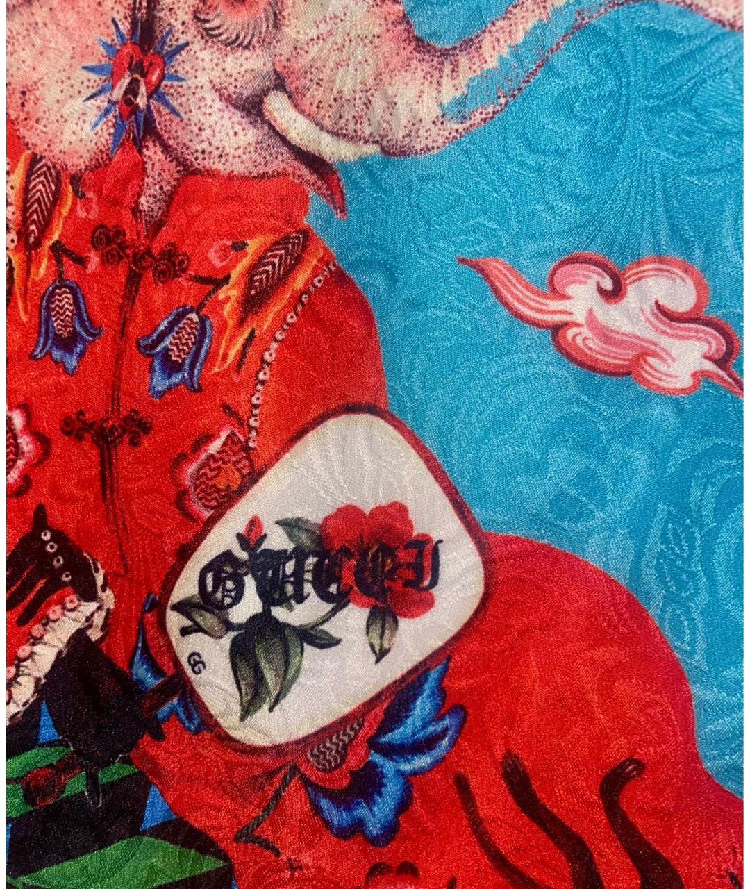 GUCCI Мульти хлопко-эластановая юбка мини, фото 4