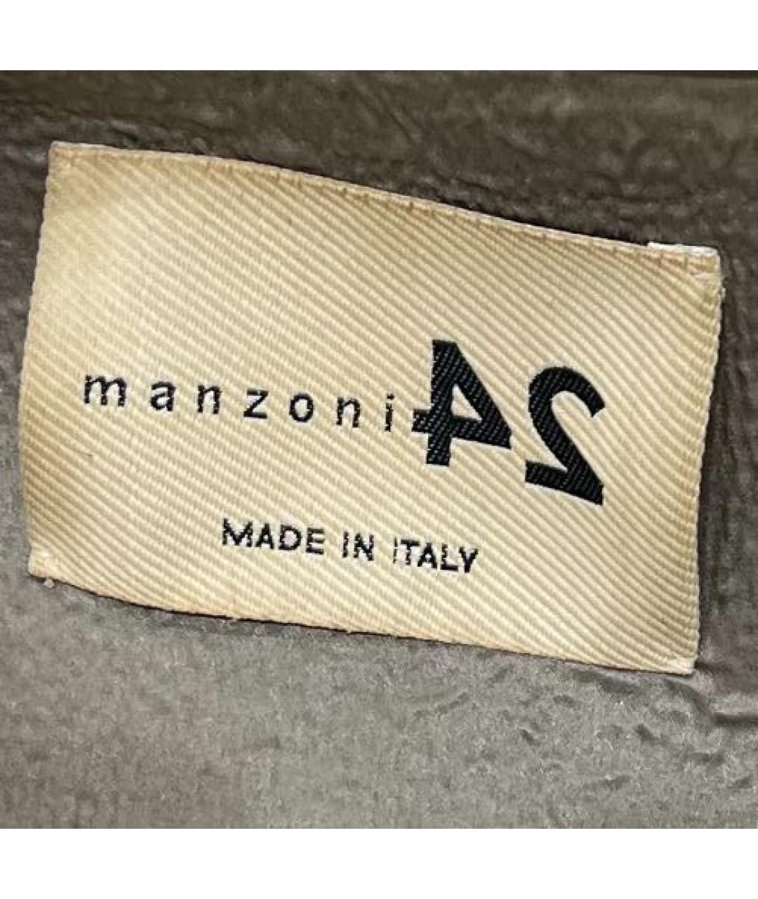 MANZONI 24 Черный меховой жилет, фото 4