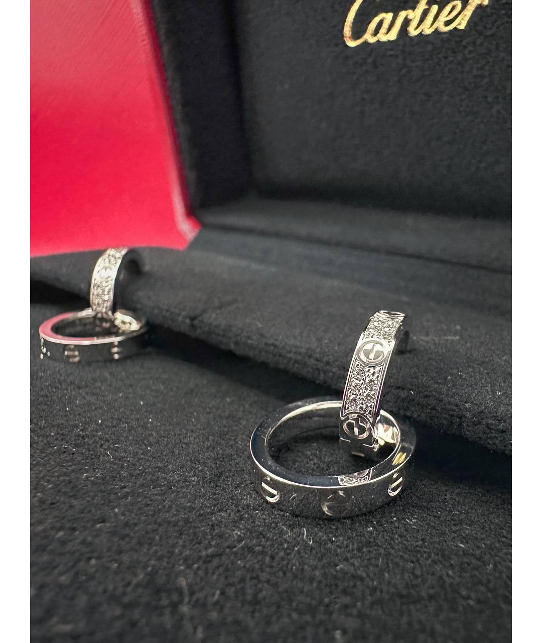 CARTIER Серебряные серьги из белого золота, фото 4