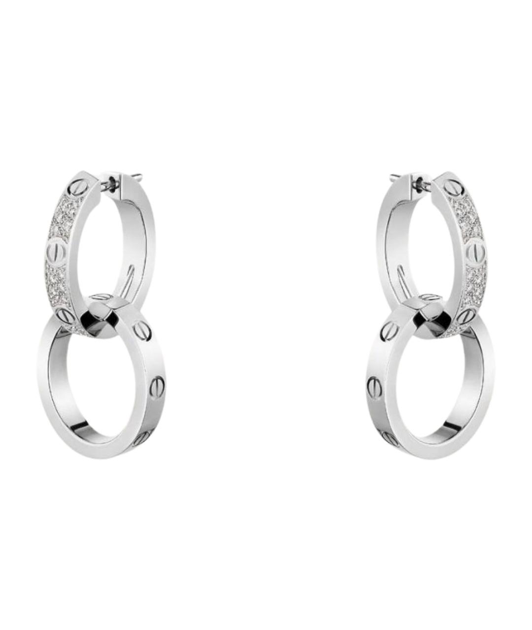 CARTIER Серебряные серьги из белого золота, фото 1