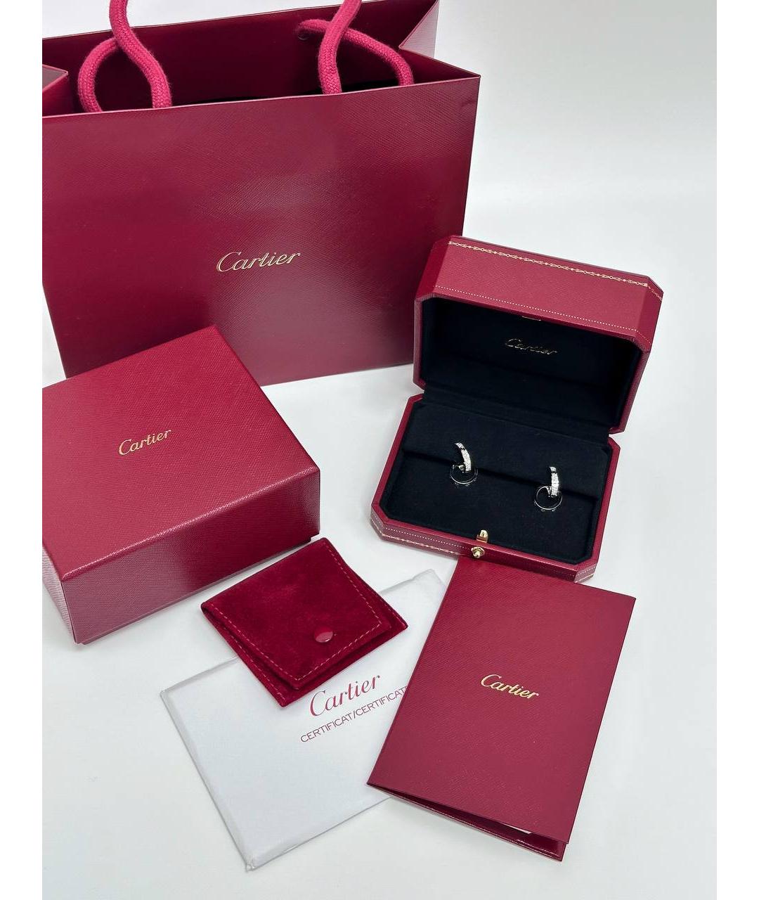CARTIER Серебряные серьги из белого золота, фото 3