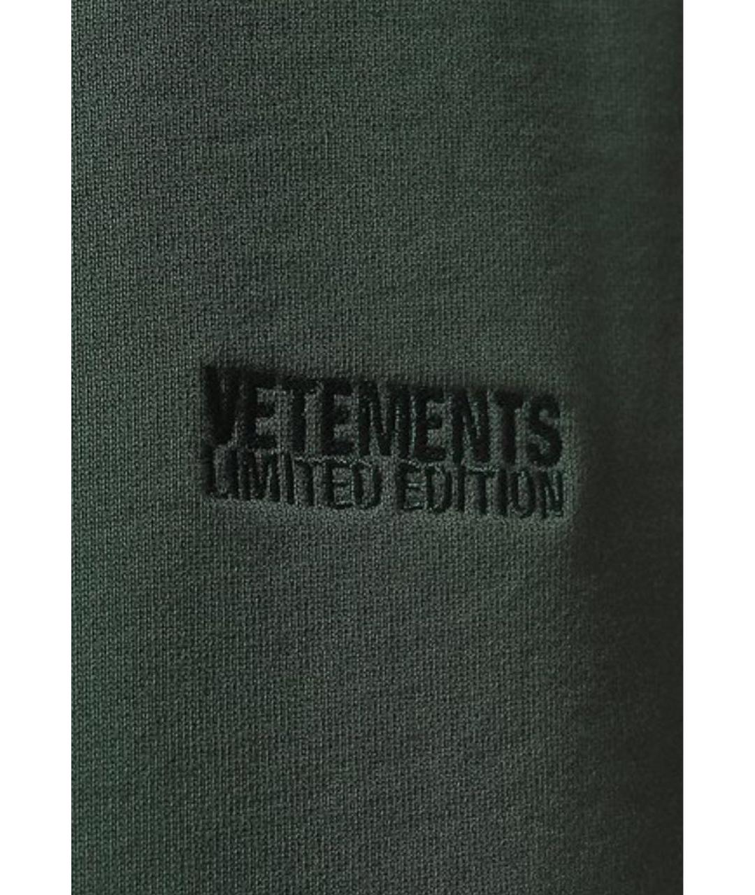 VETEMENTS Зеленые хлопковые повседневные брюки, фото 4