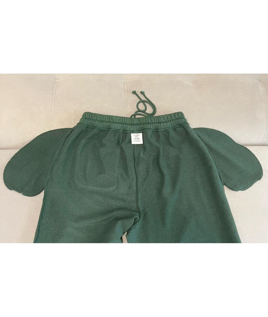 VETEMENTS Зеленые хлопковые повседневные брюки, фото 3