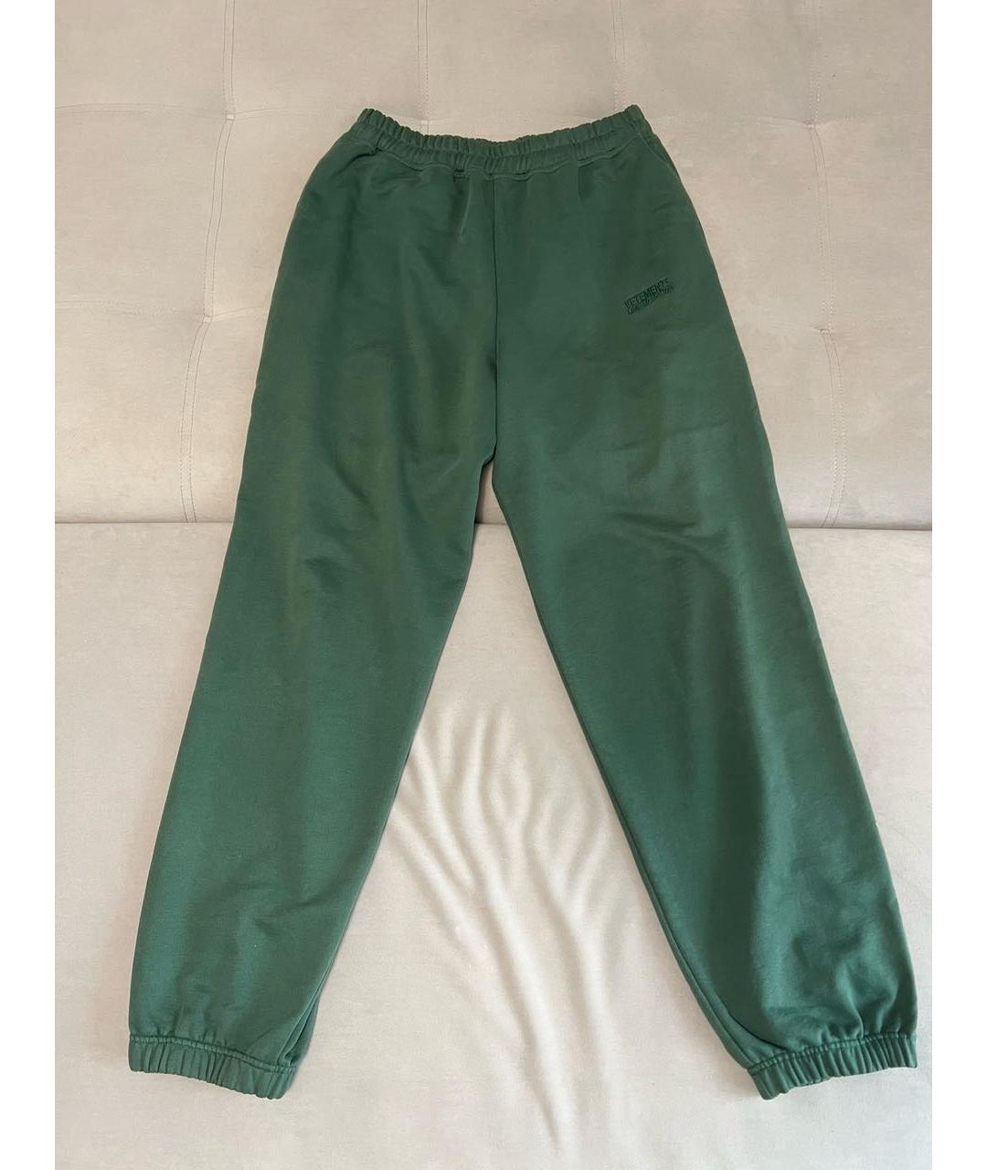 VETEMENTS Зеленые хлопковые повседневные брюки, фото 6