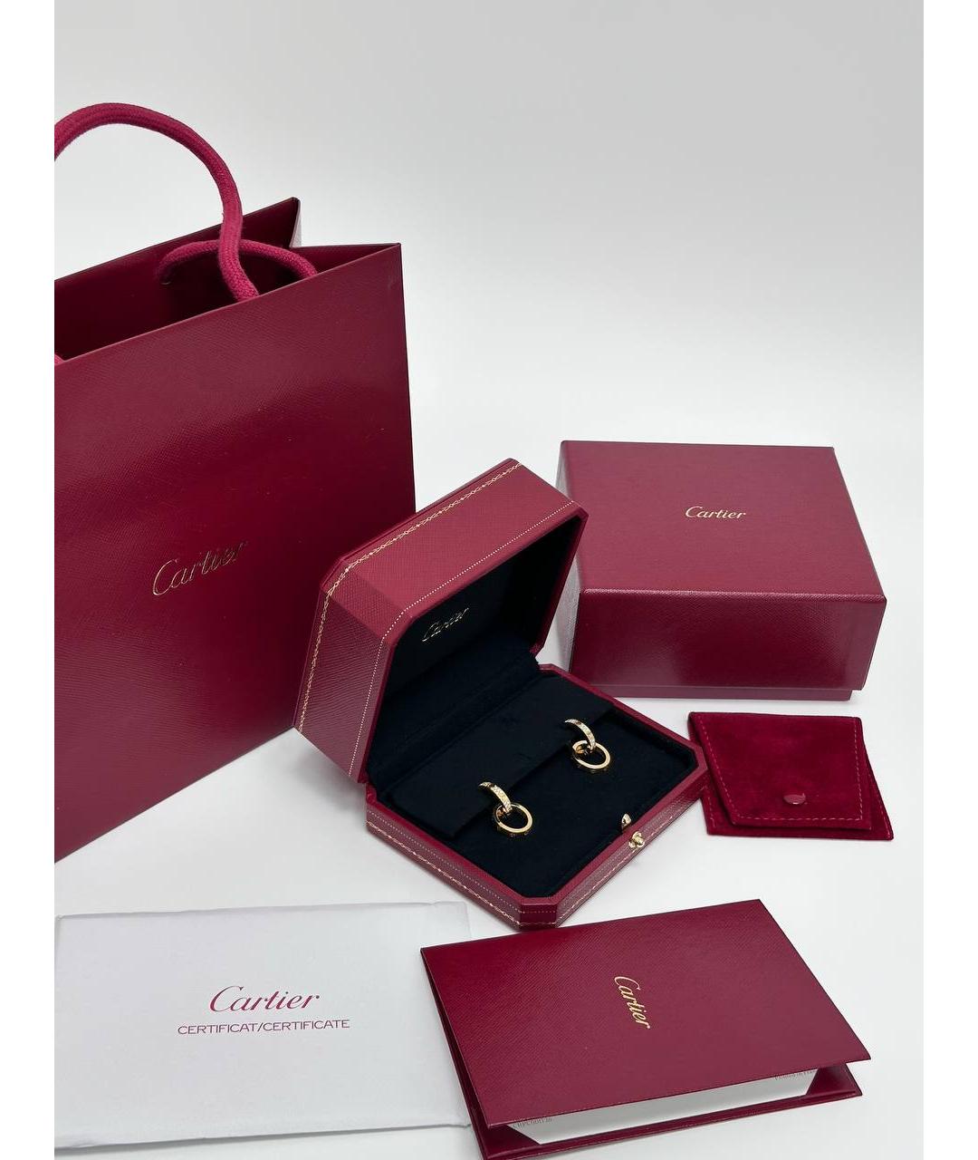 CARTIER Золотые серьги из желтого золота, фото 4