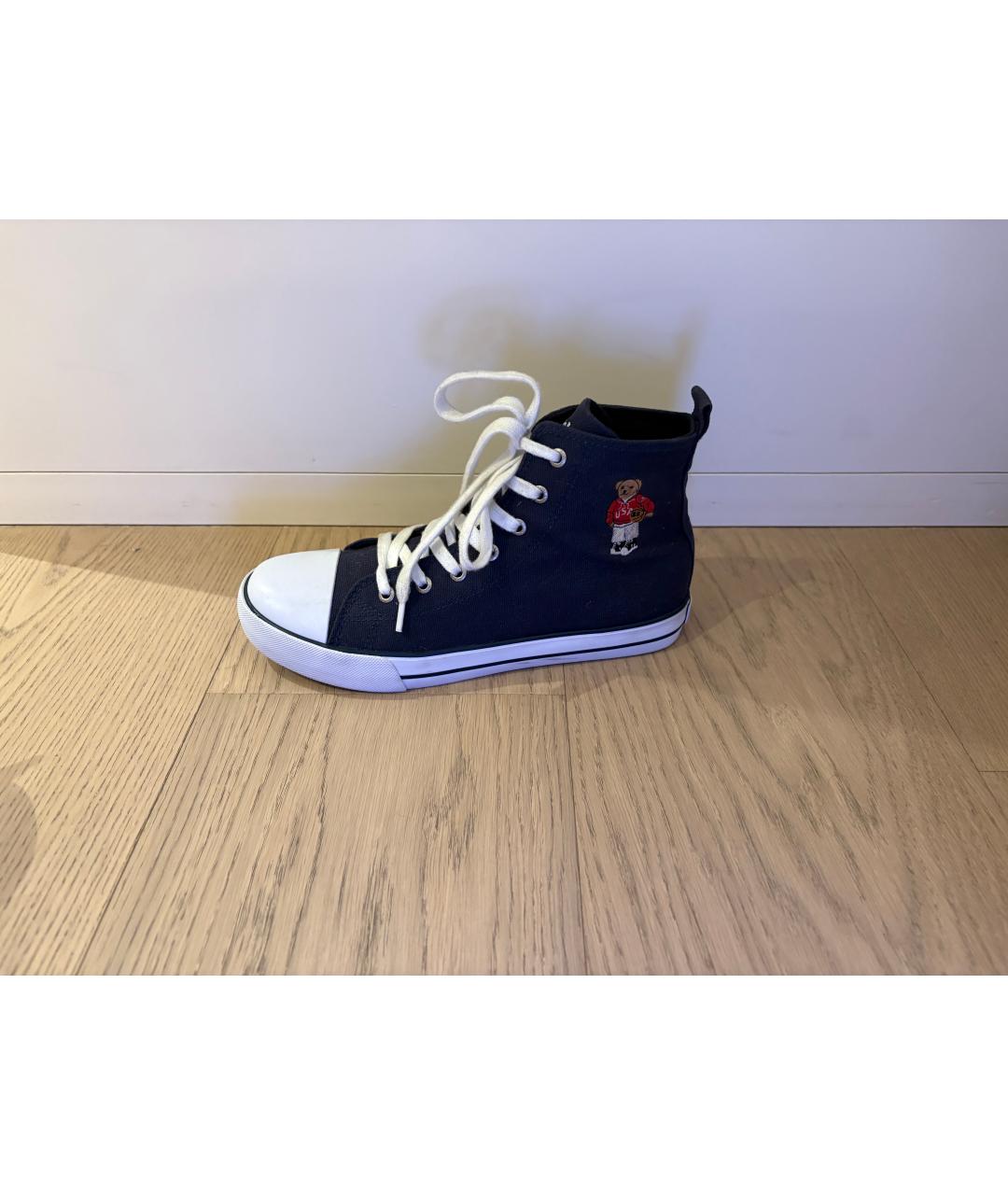 POLO RALPH LAUREN Темно-синие текстильные кеды, фото 5