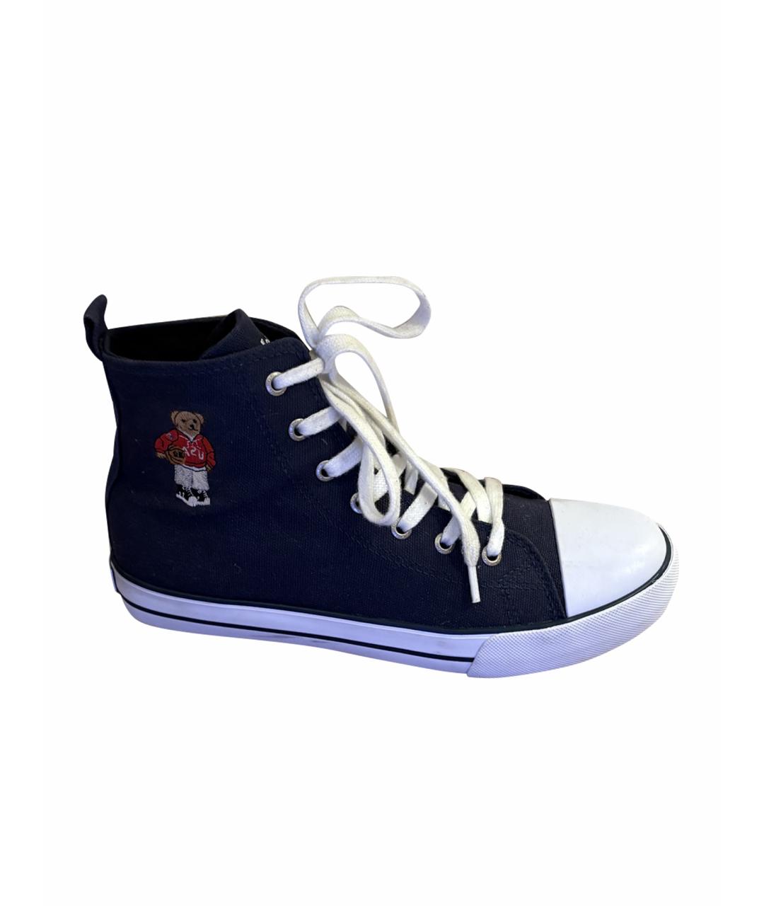 POLO RALPH LAUREN Темно-синие текстильные кеды, фото 1