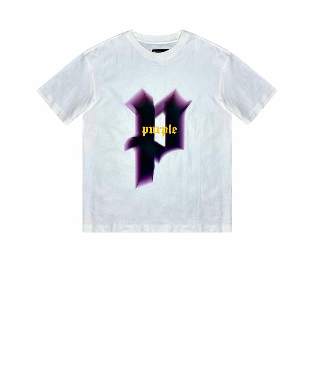 PURPLE Белая хлопковая футболка, фото 1