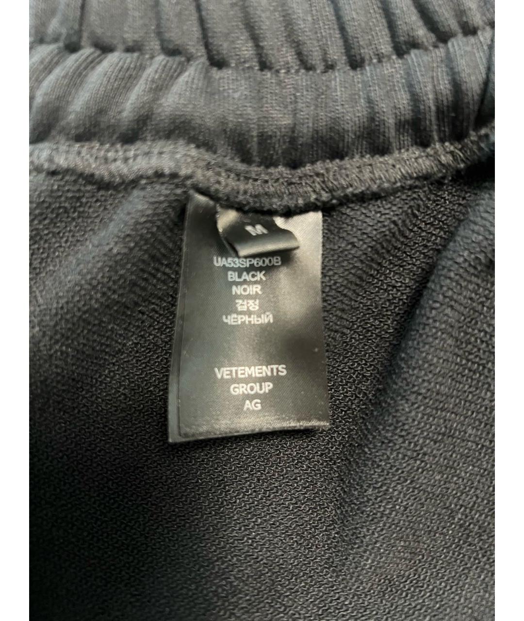 VETEMENTS Черные хлопковые повседневные брюки, фото 6