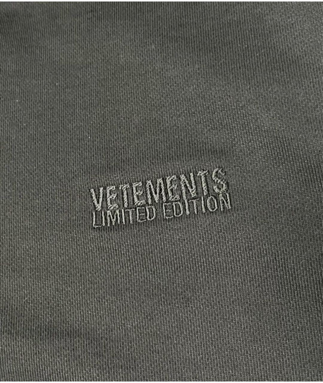 VETEMENTS Черные хлопковые повседневные брюки, фото 4