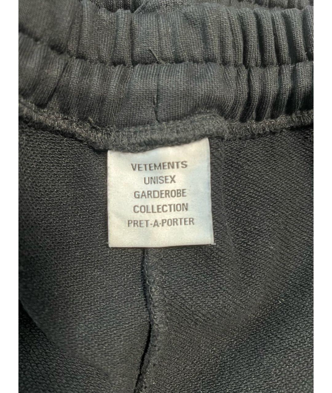 VETEMENTS Черные хлопковые повседневные брюки, фото 5