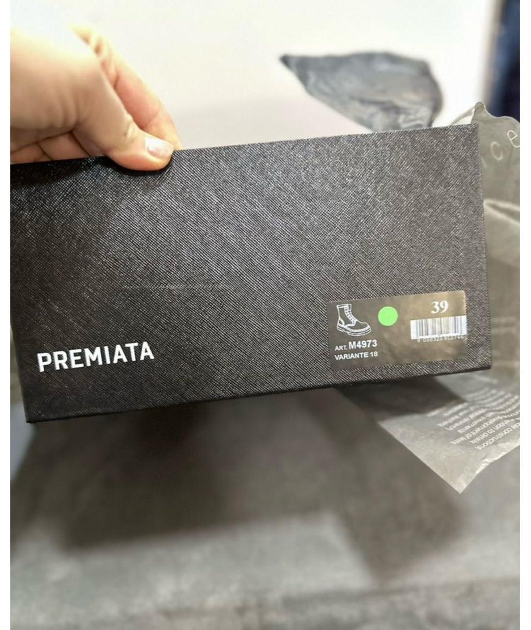 PREMIATA Черные кожаные ботинки, фото 8