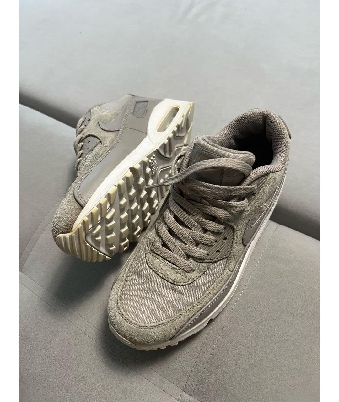 NIKE Серые текстильные низкие кроссовки / кеды, фото 2