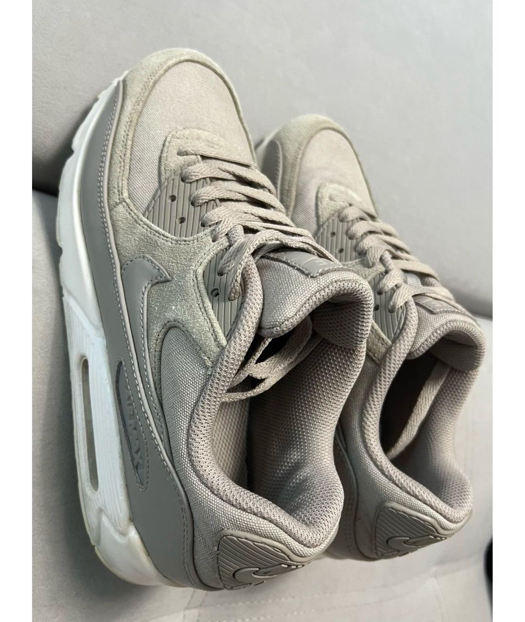 NIKE Серые текстильные низкие кроссовки / кеды, фото 3