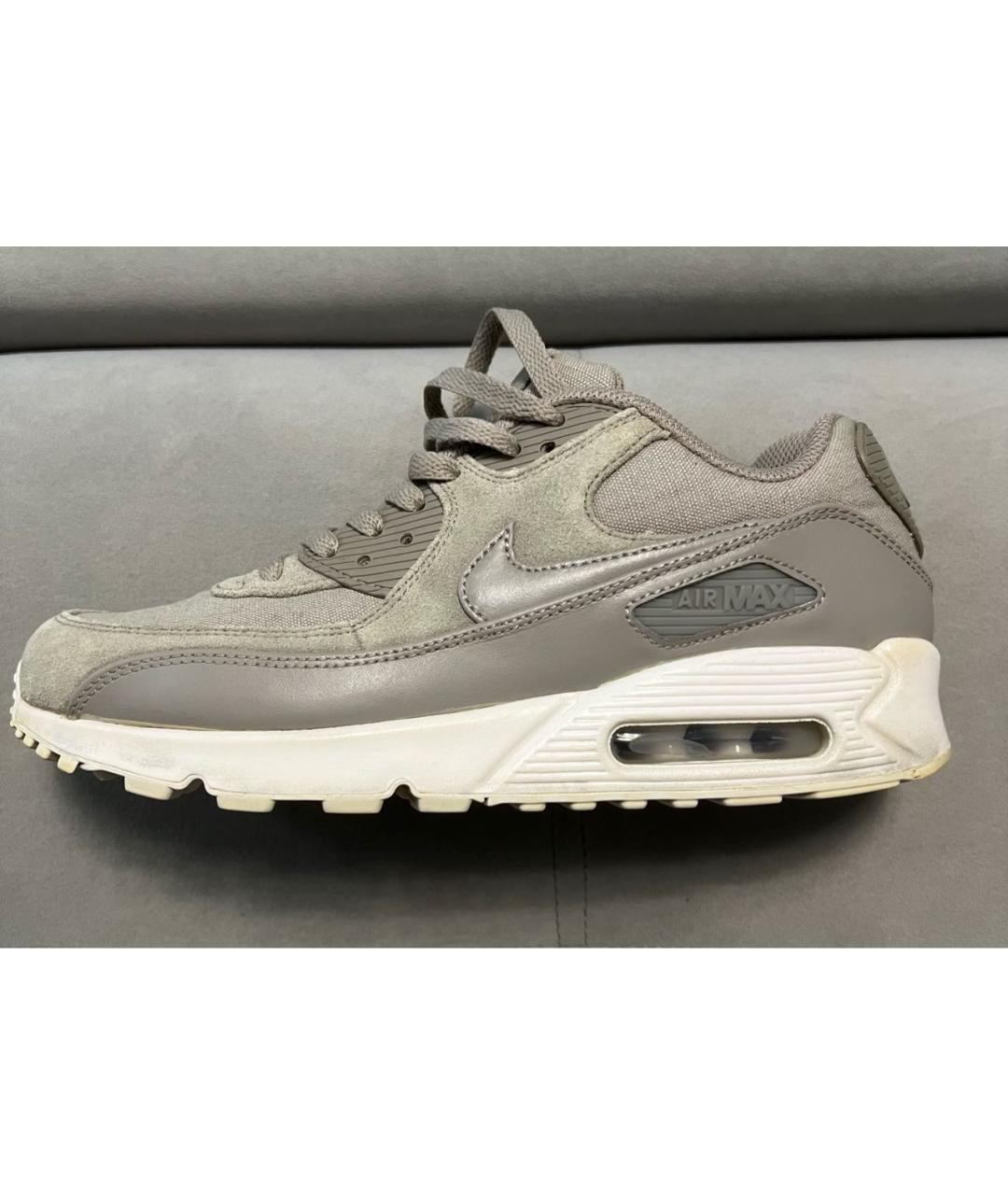 NIKE Серые текстильные низкие кроссовки / кеды, фото 5