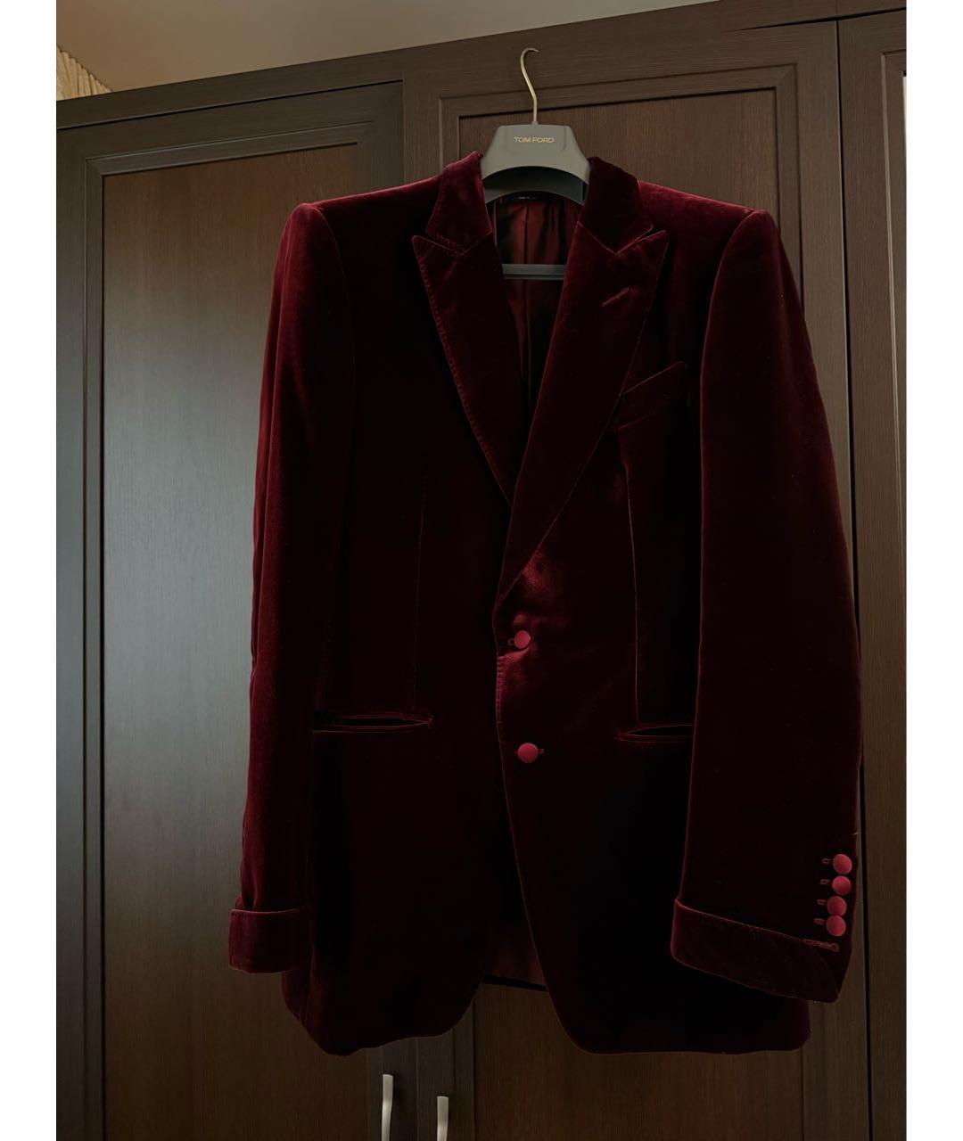 TOM FORD Бордовый бархатный пиджак, фото 6