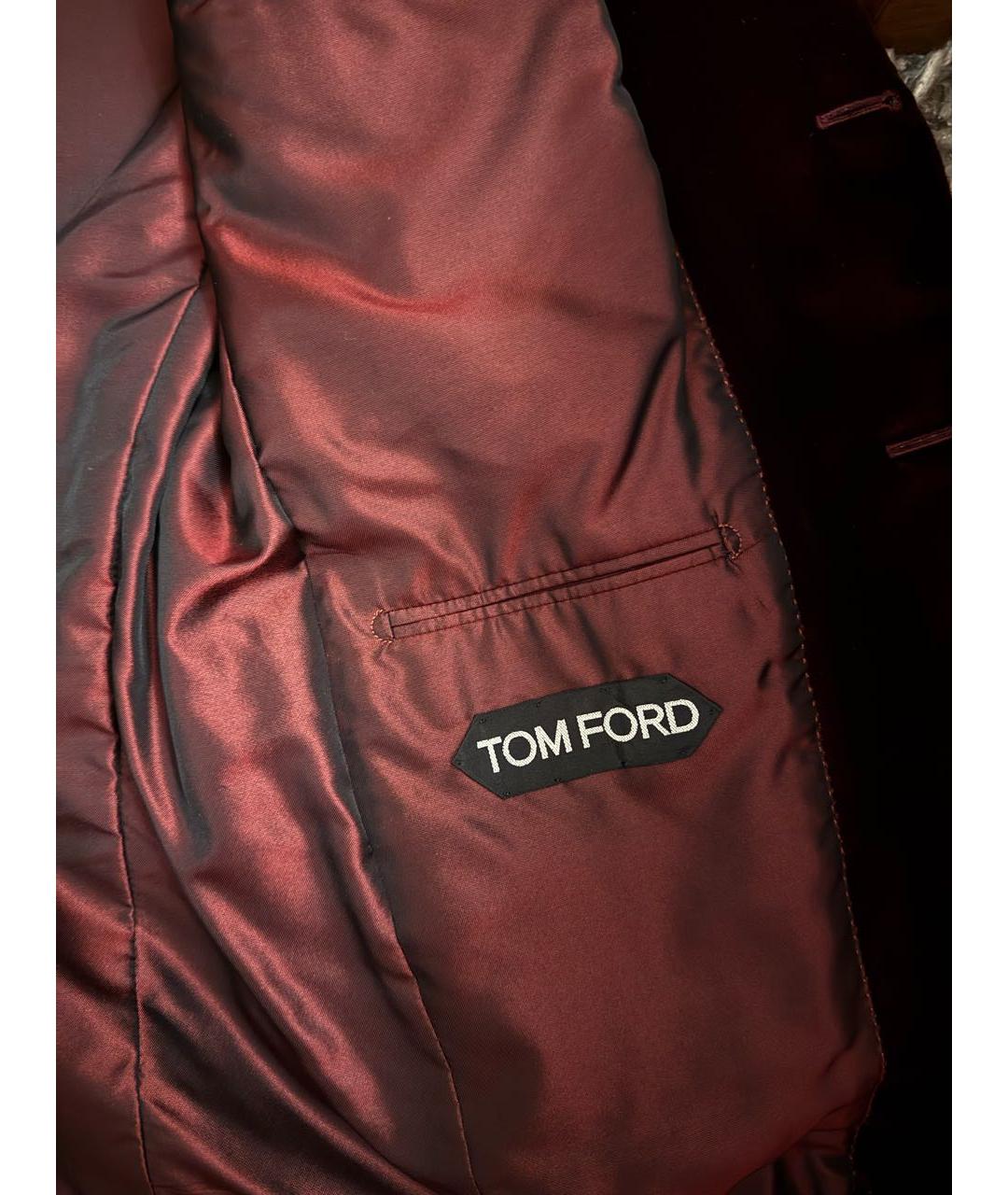TOM FORD Бордовый бархатный пиджак, фото 8