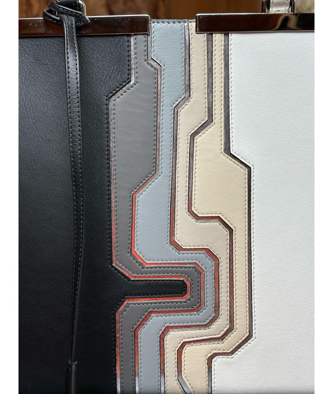 FENDI Черная кожаная сумка тоут, фото 4