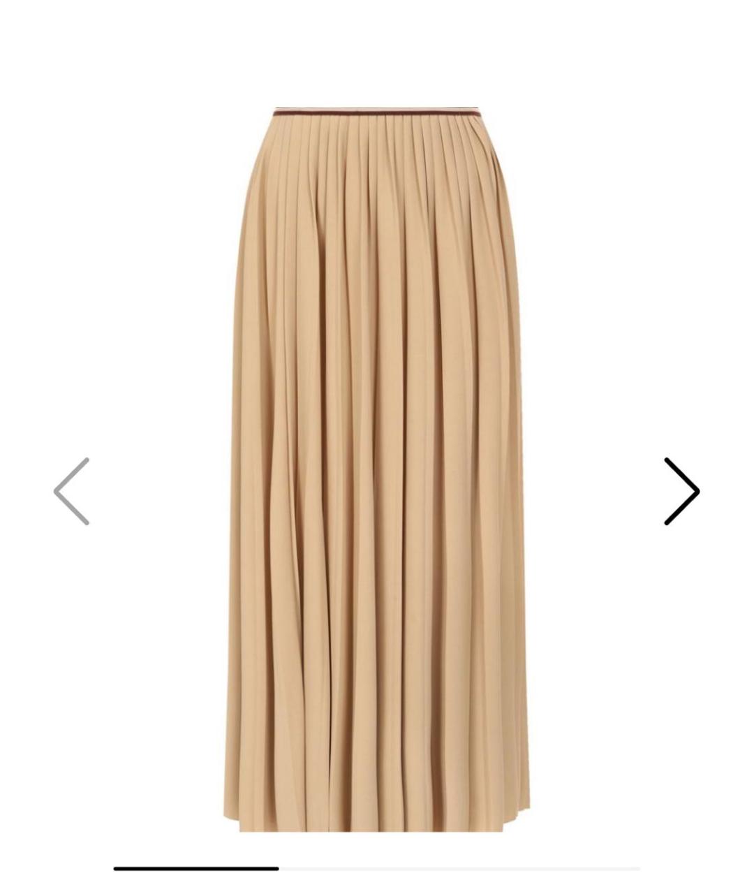WEEKEND MAX MARA Бежевая полиэстеровая юбка макси, фото 7