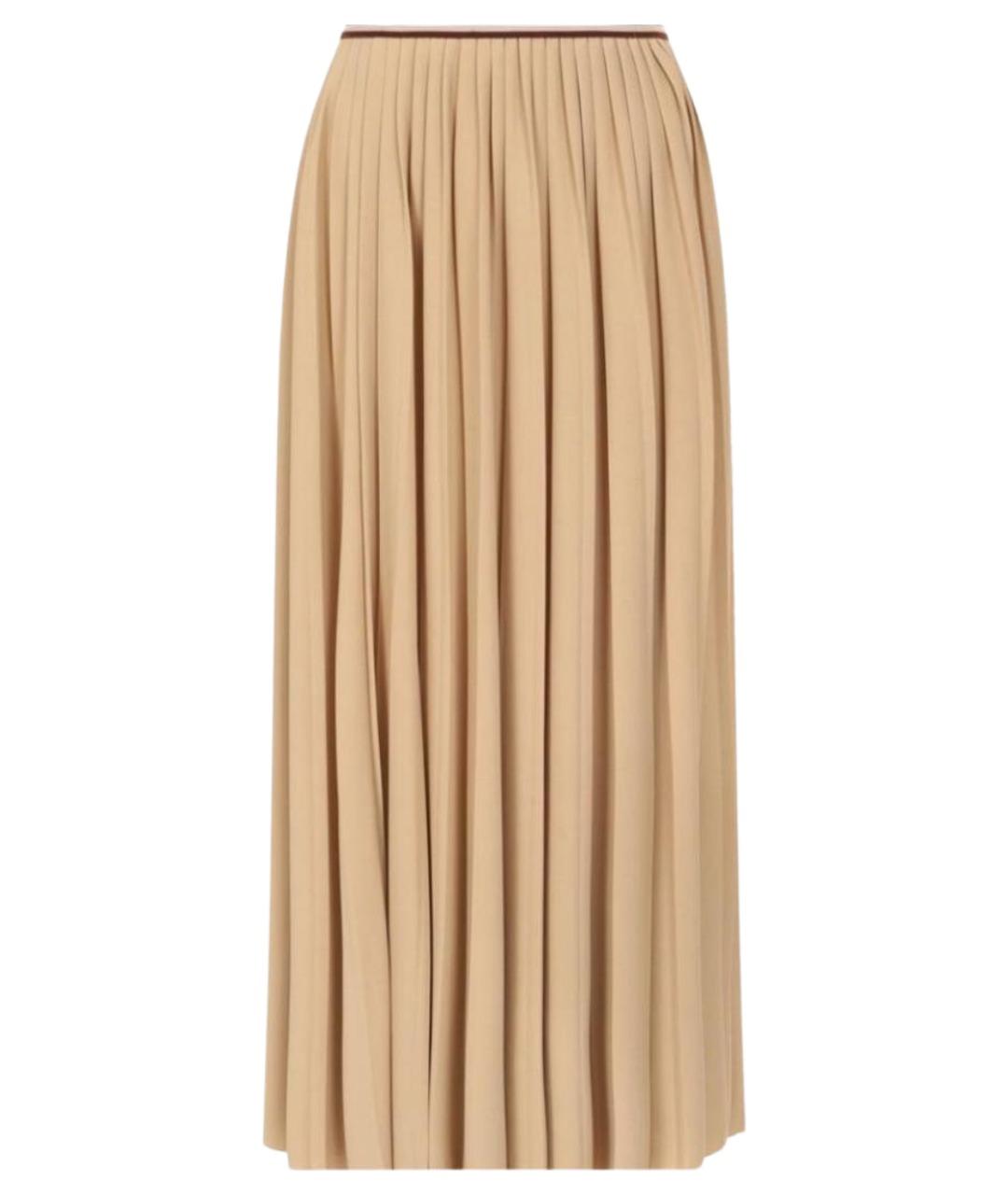 WEEKEND MAX MARA Бежевая полиэстеровая юбка макси, фото 1