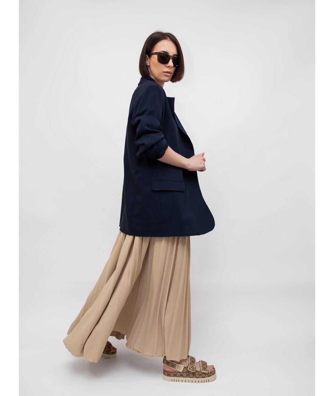 WEEKEND MAX MARA Бежевая полиэстеровая юбка макси, фото 6