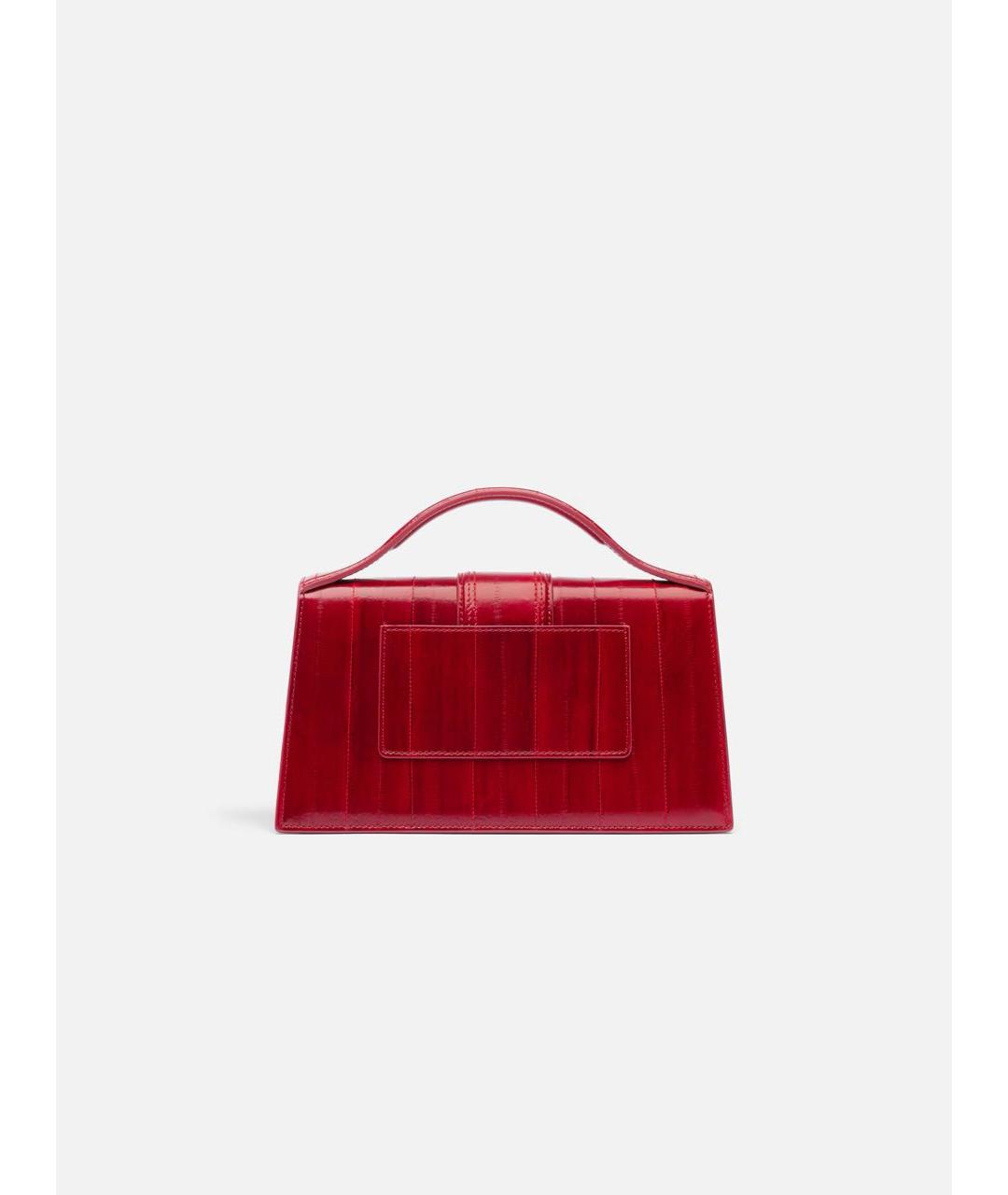 JACQUEMUS Красная кожаная сумка с короткими ручками, фото 3