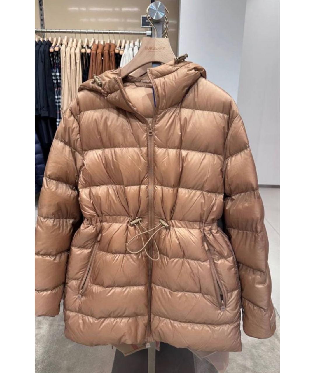 BURBERRY Коричневый полиамидовый пуховик, фото 6