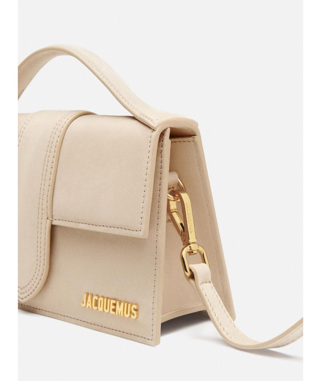 JACQUEMUS Бежевая сумка с короткими ручками, фото 4
