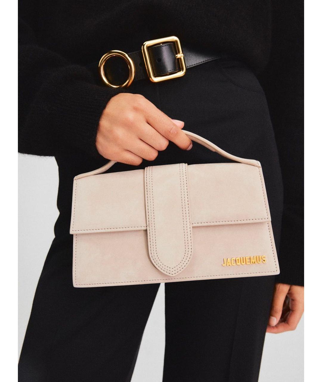 JACQUEMUS Бежевая сумка с короткими ручками, фото 3