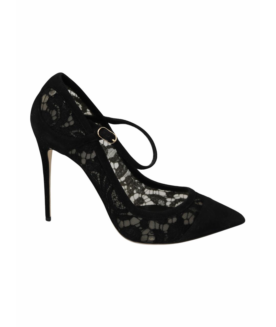 DOLCE&GABBANA Черные текстильные туфли, фото 1