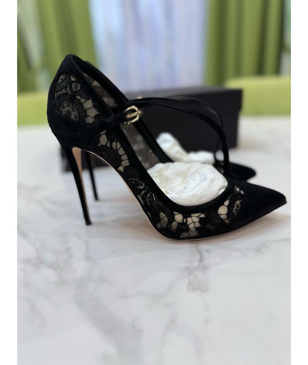 DOLCE&GABBANA Черные текстильные туфли, фото 9