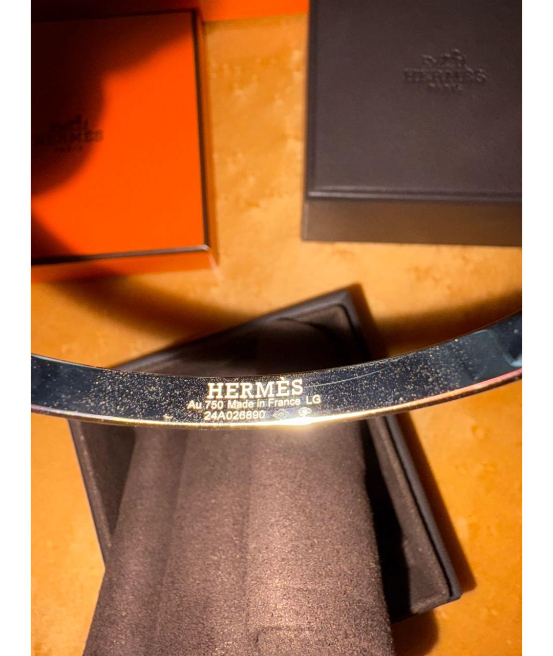 HERMES Серебрянный браслет из белого золота, фото 3