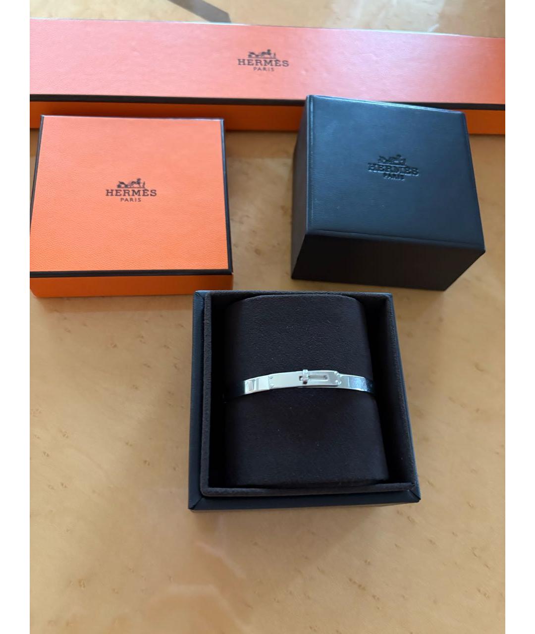 HERMES Серебрянный браслет из белого золота, фото 4