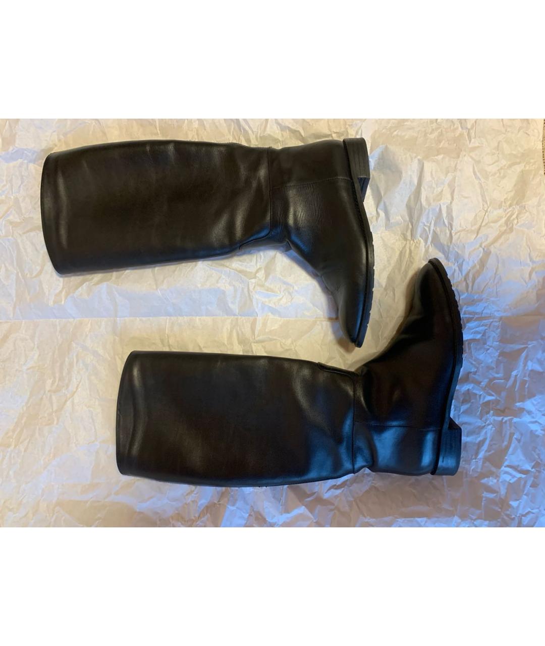 STUART WEITZMAN Черные кожаные сапоги, фото 2