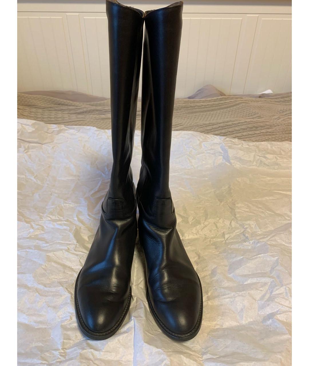 STUART WEITZMAN Черные кожаные сапоги, фото 4